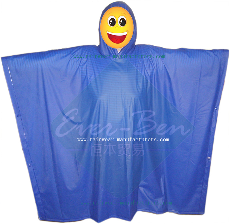 Blue pvc rain cape